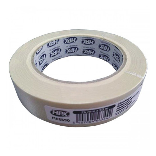 Стрічка малярська HPX 60 °C Економ, 24 мм*50 м (біло-кремова)