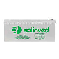 Акумуляторна батарея SOLINVED 200-12 GEL 12 V 200 Ah (522 x 240 x 224), 60.3 kg Grey Q1/48 від DOM-Energy