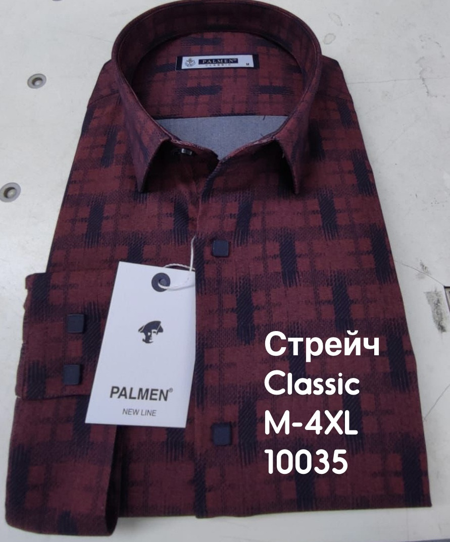 Стрейчева чоловіча сорочка з принтом Palmen класична