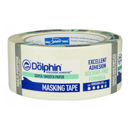 Стрічка малярська Blue Dolphin MT- 627, з високою адгезією (біла), 25 мм*50 м, фото 1