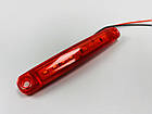 Ліхтар LED габаритний 24V IP67 9 led діодів SMD + кріплення 100 мм х 15 мм х висота 5 мм — 10 мм червоний 1 шт., фото 2