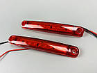 Ліхтар LED габаритний 24V IP67 9 led діодів SMD + кріплення 100 мм х 15 мм х висота 5 мм — 10 мм червоний 1 шт., фото 7