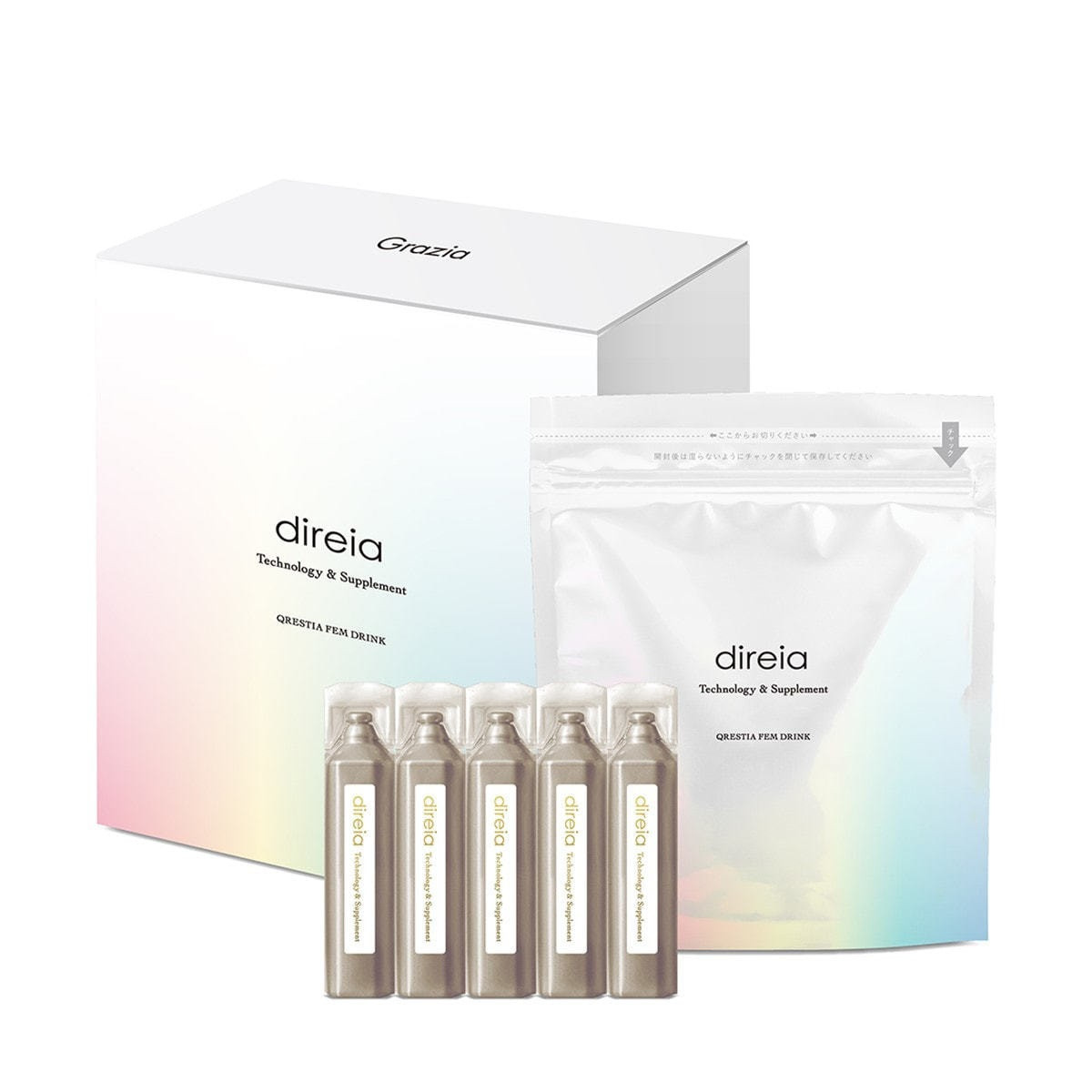 Qrestia Fem Drink - Підтримка жіночого Здоров'я Молодості Краси з NMN та Шафраном Direa 15 капсул на 15 днів