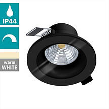 Точковий вбудований LED світильник алюмінієвий чорний 8.8х5.2 см, фото 4