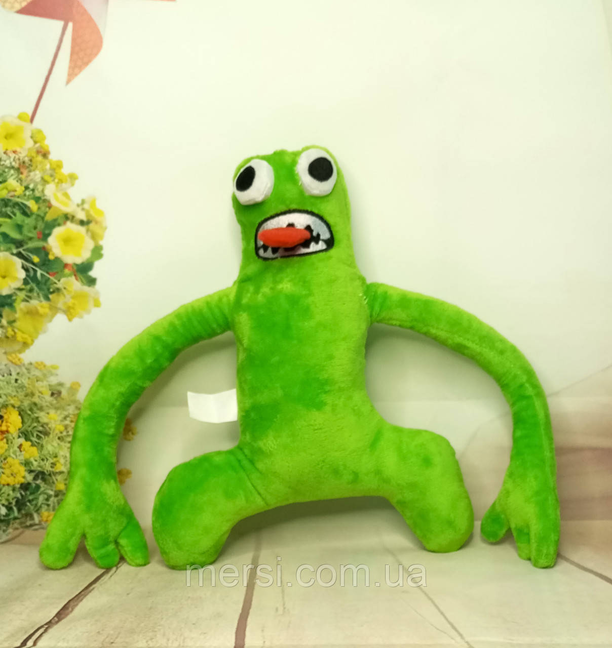 М'яка іграшка зелений друг Rainbow friends Roblox Green райдужні друзі роблокс Грін 30 см