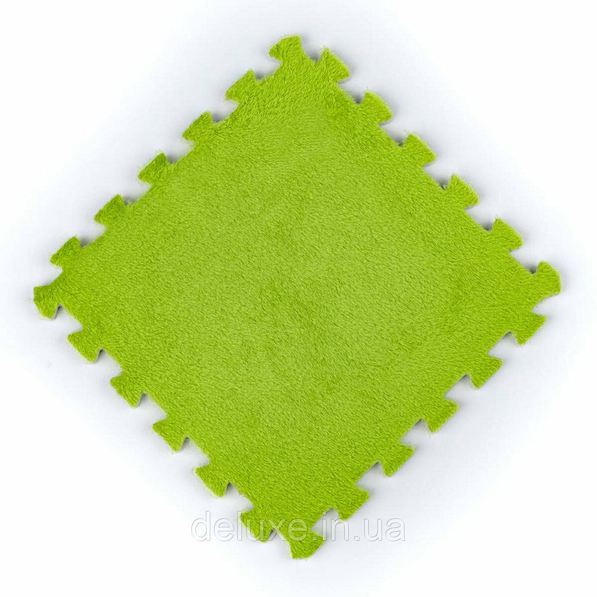 Підлога-пазл плюшевий 30х30х1см Салатовий (D) SW-00002094, фото 1