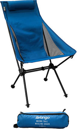 Розкладний туристичний стілець Vango Micro Tall Recline Chair (Mykonos Blue), фото 1