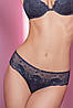Жіночі трусики сліп у поєднані з мереживом сині Leilieve 992, фото 3