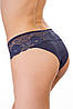 Жіночі трусики сліп у поєднані з мереживом сині Leilieve 992, фото 2