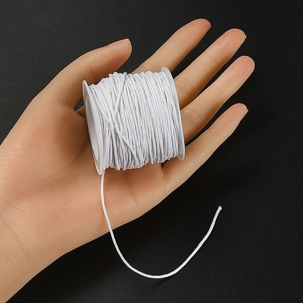 Шнур для рукоділля Finding Вощений шнур бавовна 1 мм Білий Котушка 20 м