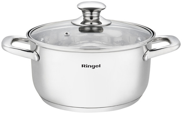 Каструля RINGEL Grey line 16 см (1.6л) з кришкою нерж (RG-2022-16)