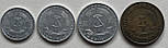 Набір монет НДР - Німеччина +1+5+10+20 пфенігів, фото 2