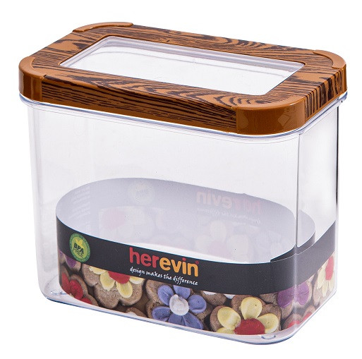 Контейнер HEREVIN WOOD Transparent Lid 1.2 л 161212-003, фото 1