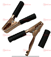 09-00-016BK. Затиск акумуляторний "крокодил" 300А, довжина 135мм, чорний