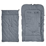 Комплект демісезонний конверт чохол на флісі в коляску люльку санки For Kids і рукавички для батьків, фото 6