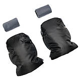 Комплект демісезонний конверт чохол на флісі в коляску люльку санки For Kids і рукавички для батьків, фото 8