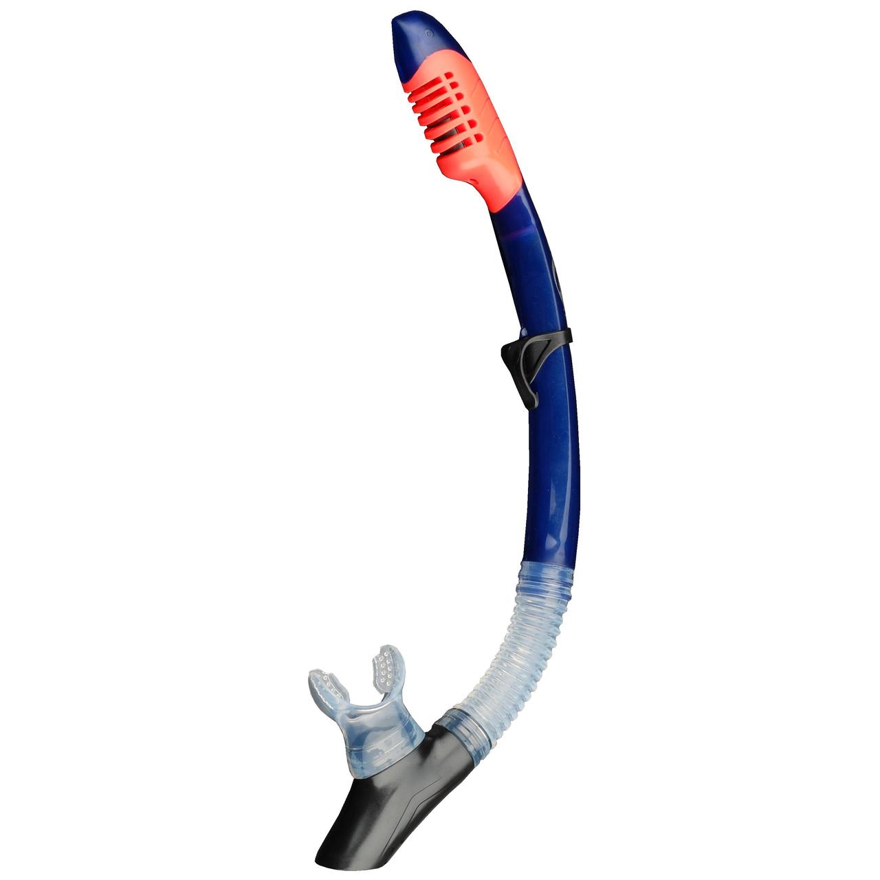 Трубка для дайвінгу YS01 силіконова чорна з кріпленням на маску і двома клапанами