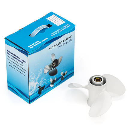 Гвинт для човнового мотора YAMAHA & PARSUN 20-30HP 12″ 664-45954-01 3-97/8″X12″ алюмінієвий, фото 2