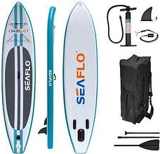 Надувна Sup дошка для плавання з веслом SeaFlo 11 SF-IS002S-11 універсальна 335x76 см протиковзкий килимок