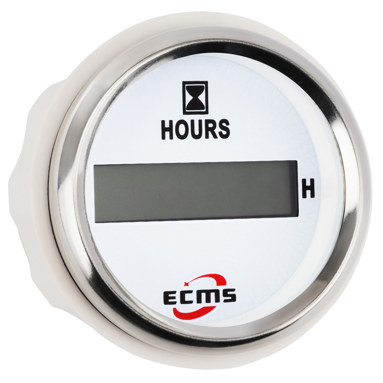 Лічильник мотогодин ECMS CLH2-WS-HS 52 мм білий 801-00055 СЕРІЯ ЕКОНОМ для човна і катера