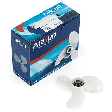 Гвинт для човнового мотора YAMAHA & PARSUN 4-5HP 7″ 6E0-45943-01-EL 3-71/2″X7″ алюмінієвий, фото 2