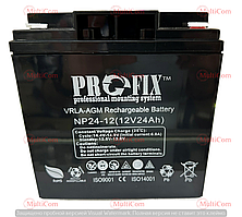 21-03-298. Акумулятор 12V 24A, VRLA-AGM, ProFix, NP20-24