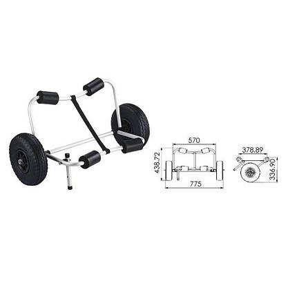 Візок для каяка C16230 новий легкий і міцний для зручного транспортування каяків і каное, фото 1