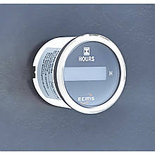 Цифровий лічильник мотогодин ECMS PLH2-BS-HS чорний для човна і катера діаметр 55 мм робоча напруга 9-32V