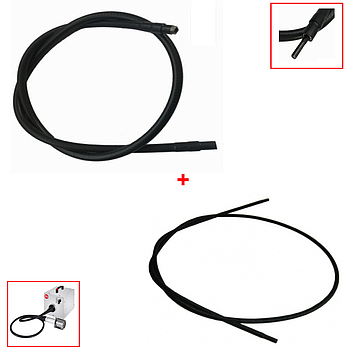 Гнучкий вал і кожух оболонка L-1500мм комплект для промислової рибочистки KT-S (Koneteollisuus)