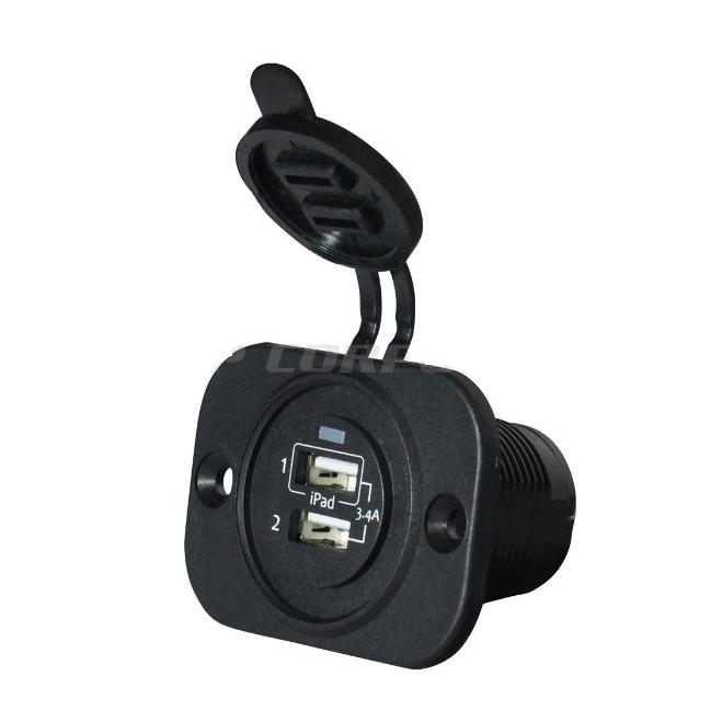 Подвійне гніздо USB 4.8A суднове для човна і катера