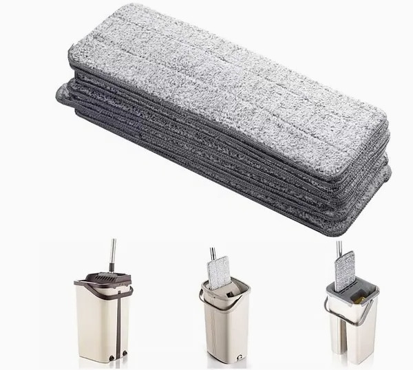 Запаска на плоску швабру мікрофібра 36 х 11 см з фіксацією з одного боку Змінний моп, фото 1