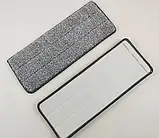 Запаска на плоску швабру мікрофібра 33х12 см з фіксацією з одного боку Змінний моп для плоскої швабри, фото 4