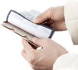 Запаска на плоску швабру мікрофібра 33х12 см з фіксацією з одного боку Змінний моп для плоскої швабри, фото 2