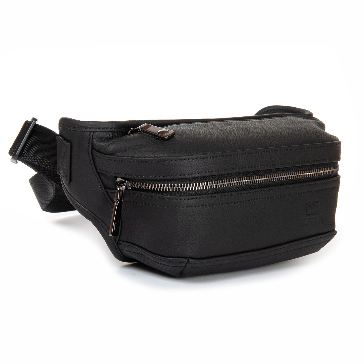 Сумка Чоловіча на пояс шкірна бананка BRETTON 9338-20 black