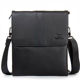 Сумка чоловіча планшетка шкіряна через плече BRETTON 5299-3 black