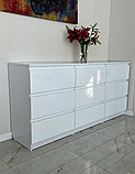 Комод Лайт 9 Ящиків МДФ глянцевий білий, фото 2
