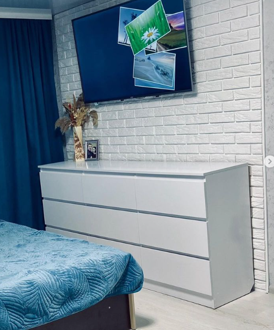 Комод Лайт 9 Ящиків МДФ глянцевий білий, фото 1