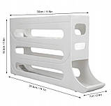 Диспенсер для зберігання яєць вертикальний пластиковий білий, фото 6