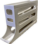 Диспенсер для зберігання яєць вертикальний пластиковий білий, фото 8