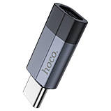 Перехідник адаптер TYPE C male — Lightning female HOCO UA29 на 3 ампери, фото 3