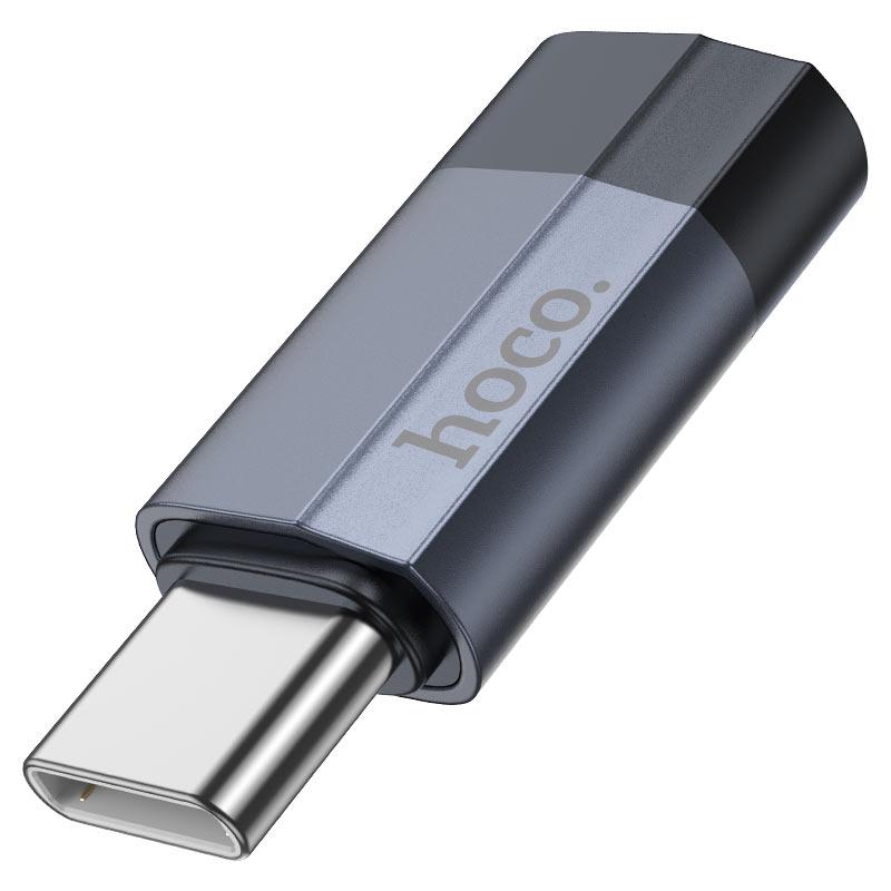 Перехідник адаптер TYPE C male — Lightning female HOCO UA29 на 3 ампери, фото 1