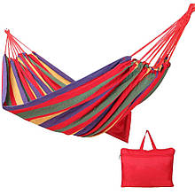 Гамак підвісний для дачі Ranger Style red RA 7724 бавовняний 190x80 см навантаження до 120 кг легкий компактний