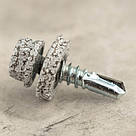 Саморіз RAL 0002 (біле дерево) 4,8х19 для металу (покрівля/фасад) з шестигранною головкою та шайбою EPDM, фото 3