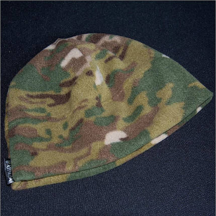 Шапка флісова Kirasa 280 г/м2 мультикам Арт KI829 тепла і м'яка 100% поліестер універсальний розмір, фото 2