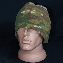 Шапка флісова Kirasa 280 г/м2 мультикам Арт KI829 тепла і м'яка 100% поліестер універсальний розмір, фото 3