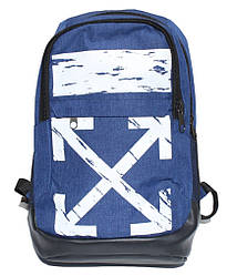 Рюкзак міський спортивний OFF-WHITE (р-р 45х31см, синій)