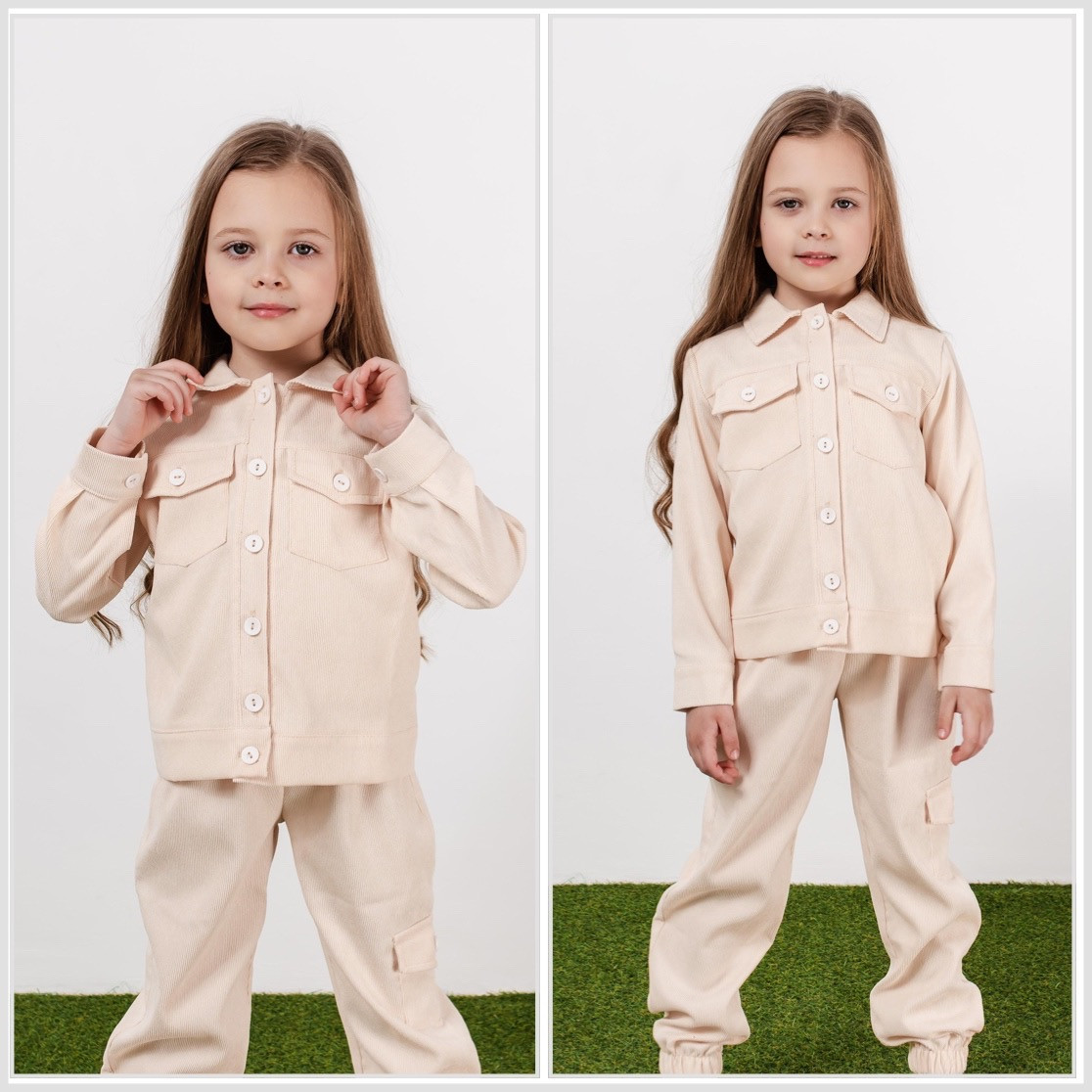 Костюм для дівчинки вельвет Аделіна | на зріст 92-116р.