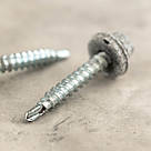 Саморіз RAL 0002 4,8х35 (колір - біле дерево) в дерево (покрівля/фасад) з шестигранною головкою та шайбою EPDM, фото 5