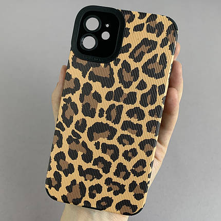 Чохол для Apple iPhone 11 леопардовий чохол із захистом камери на телефон айфон 11 чорний r4n, фото 1