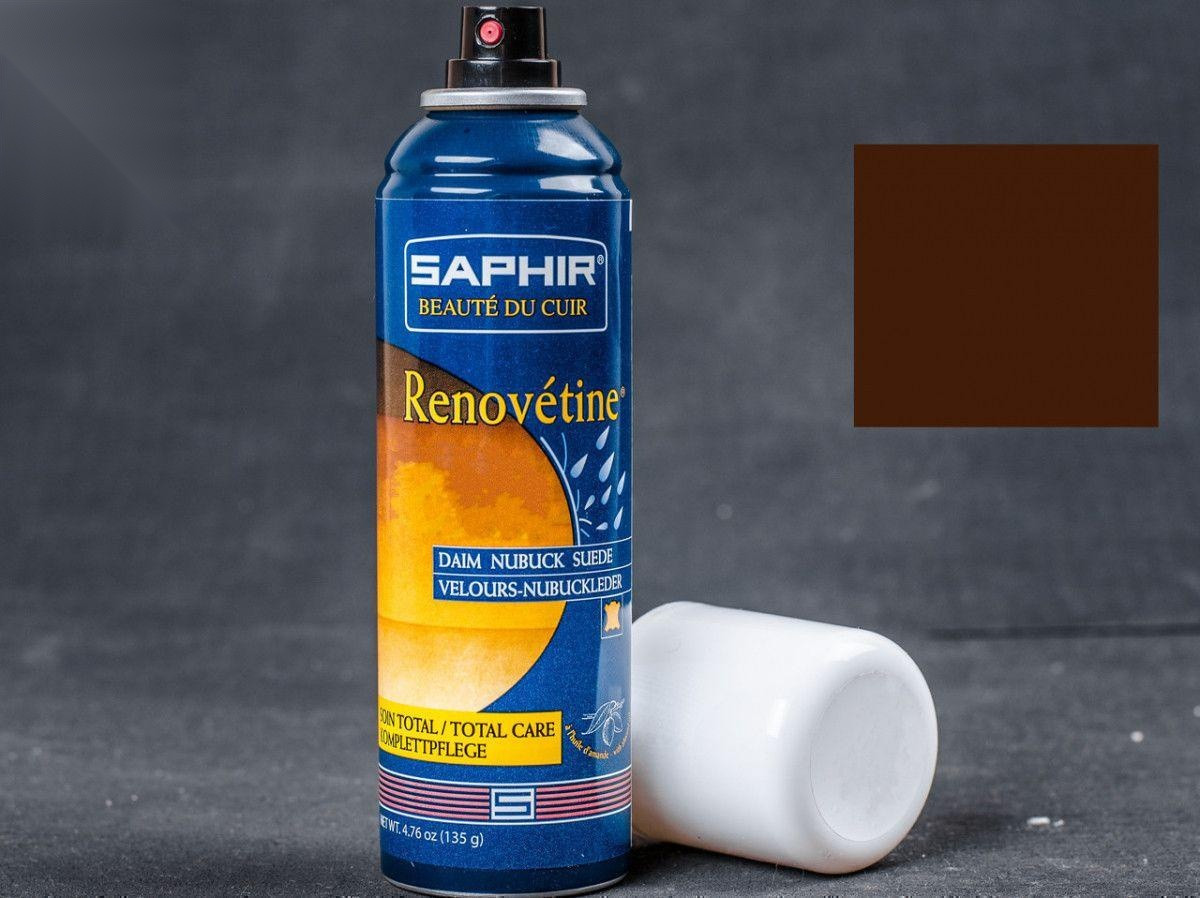 Аерозоль-фарба середньо-коричнева для замші Saphir Renovetine, 200 мл,(0204)(37)